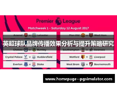 英超球队品牌传播效果分析与提升策略研究